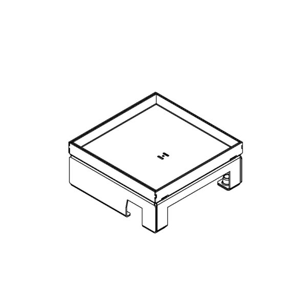 Produktbild UBD 165 159  -  Unterflur-Bodendose UBD 160 small inkl. Blinddeckel mit Kante, geschlossen, und 15mm Vertiefung